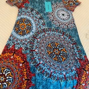 Multicolored swing dress